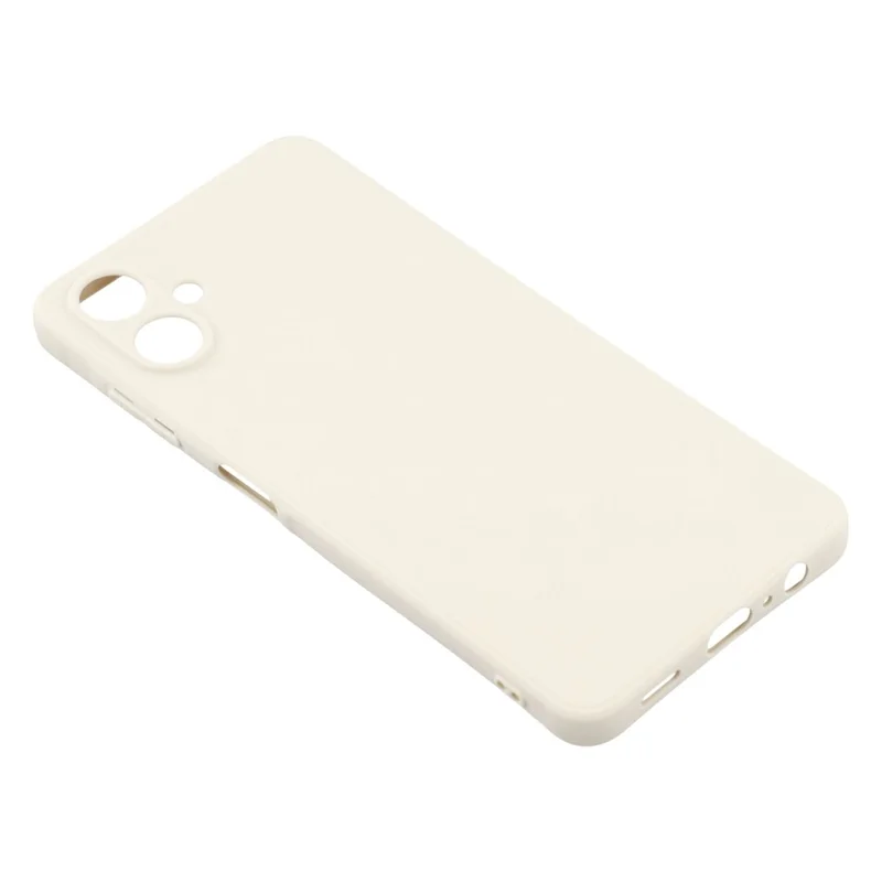 For Samsung Galaxy A06 4G Case Precise Cutouts Straight Edge TPU Shockproof Phone Cover - White