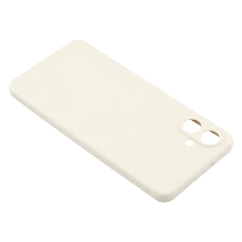 For Samsung Galaxy A06 4G Case Precise Cutouts Straight Edge TPU Shockproof Phone Cover - White