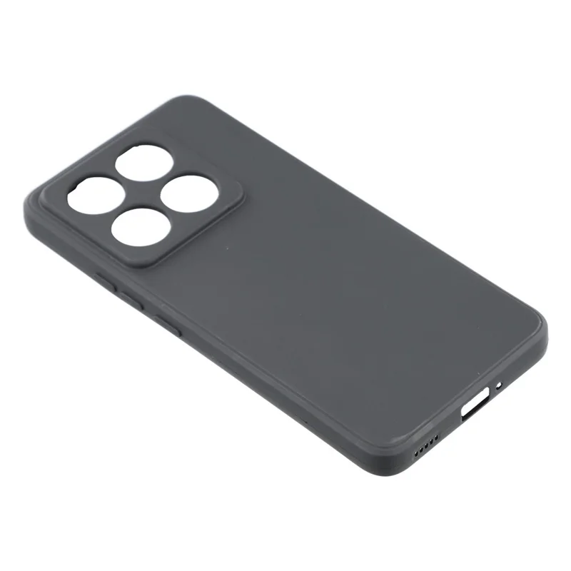 For Xiaomi 14T Case Precise Cutouts Straight Edge TPU Shockproof Phone Cover - Black