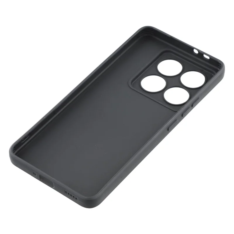 For Xiaomi 14T Case Precise Cutouts Straight Edge TPU Shockproof Phone Cover - Black