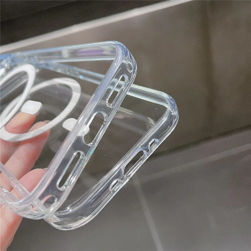 For iPhone Air Case Compatibel met MagSafe TPU Acryl 2,5 mm Transparante Hoes