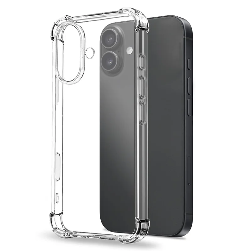 NORTHJO Pour iPhone 17 Étui Antichoc TPU Transparent avec Verre Trempé et Film de Protection d'Objectif