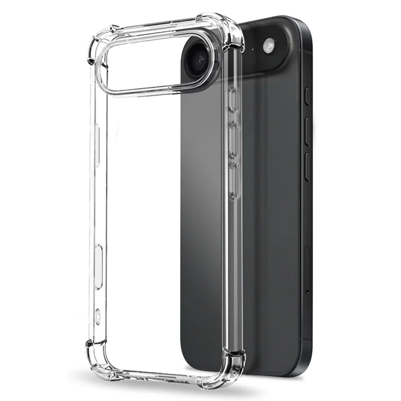 NORTHJO Pour iPhone 17 Étui d'Air Antichoc à Quatre Coins en TPU Transparent avec Verre Trempé