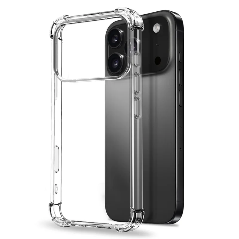 NORTHJO For iPhone 17 Pro Max Case Four Corner Shockproof TPU Clear Phone Cover with Tempered Glass