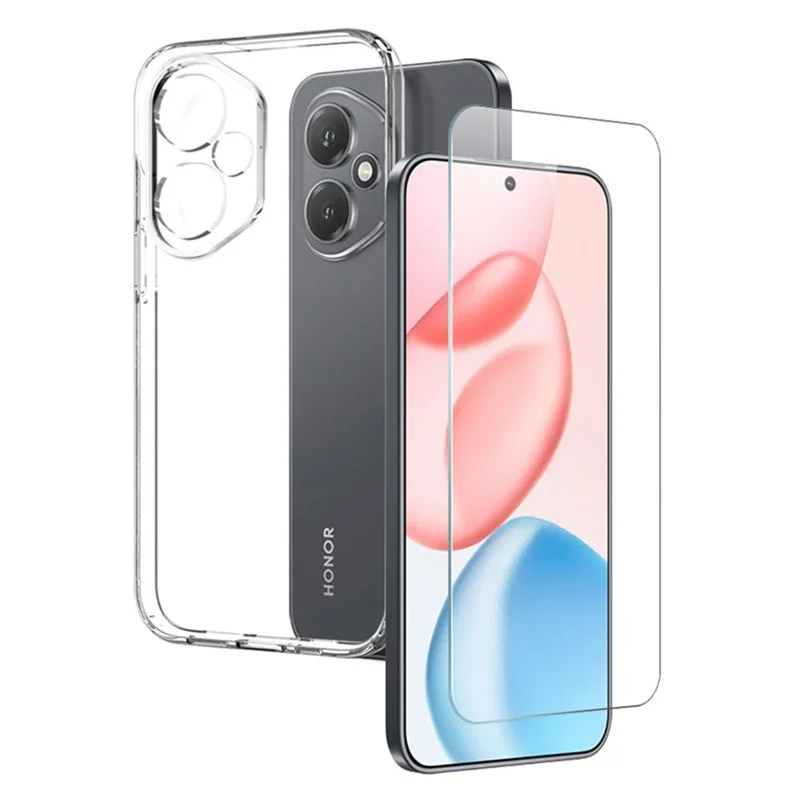 Capa NORTHJO para Honor 400 5G (Global) em TPU Macio Transparente com Protetor de Tela em Vidro Temperado