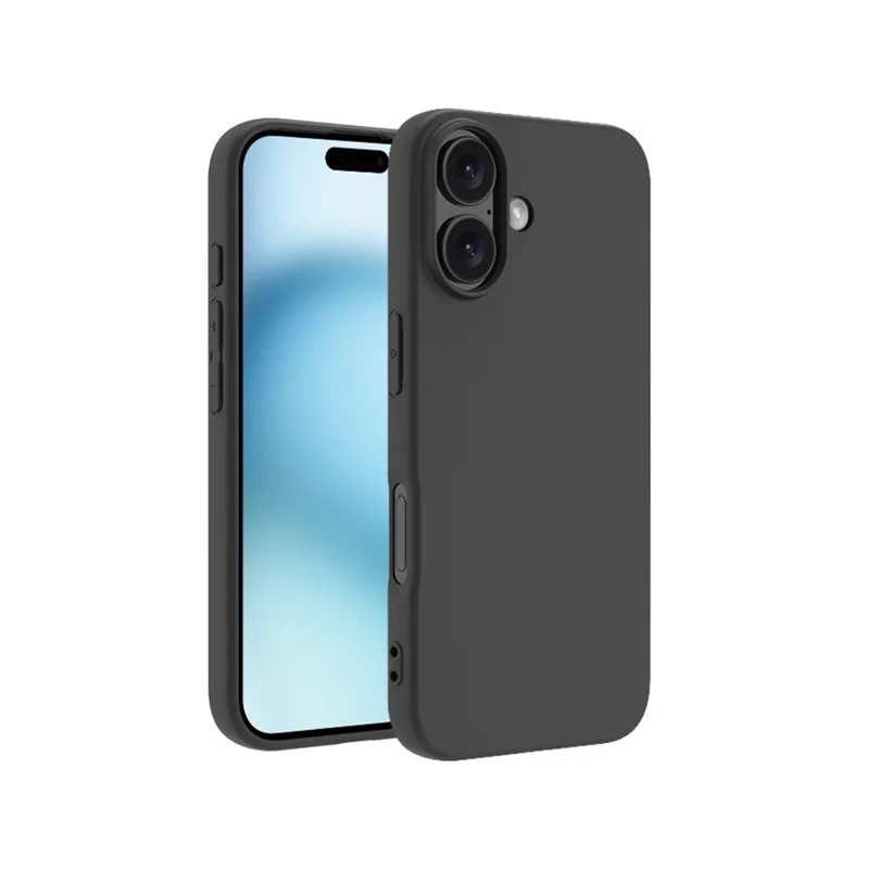 For iPhone 17 Case Soft Matte Back TPU Black Phone Cover , Large Cutout