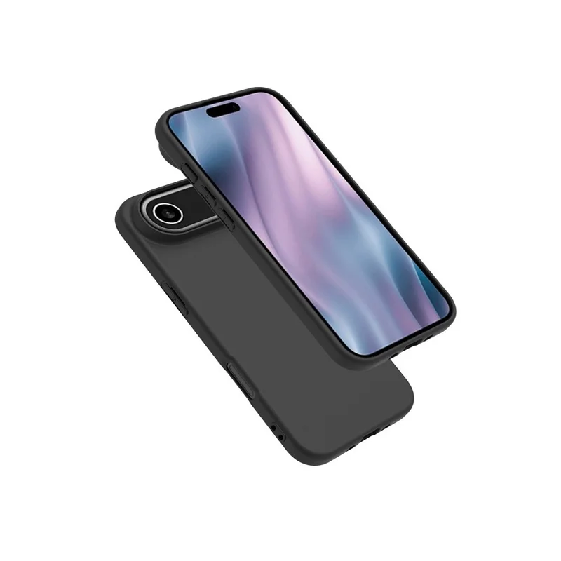 Capa de Ar para iPhone 17 - Case Fosca Preta em TPU com Grande Abertura