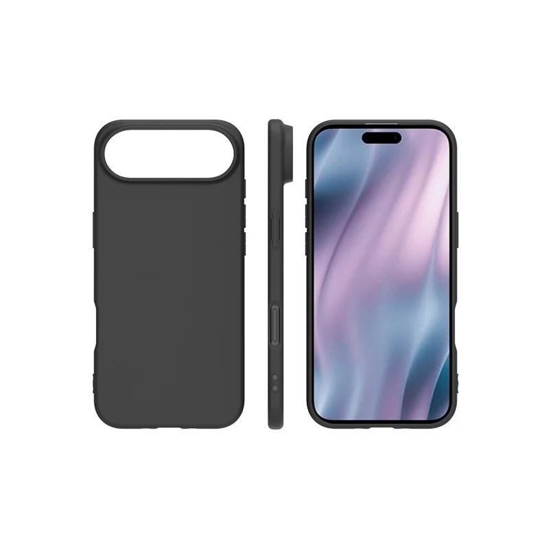 Capa de Ar para iPhone 17 - Case Fosca Preta em TPU com Grande Abertura