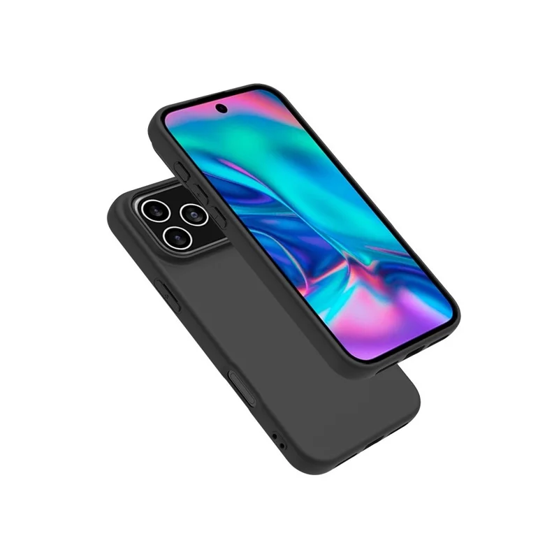 For iPhone 17 Pro Case Soft Matte Back TPU Black Phone Cover , Large Cutout