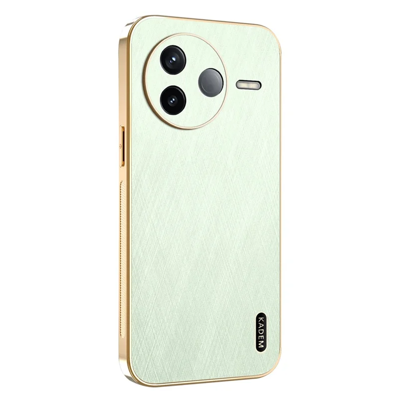Capa KADEM para Xiaomi Poco F7 Pro 5G / Redmi K80 5G com Textura de Seda Eletroplatinada em PU + TPU - Verde