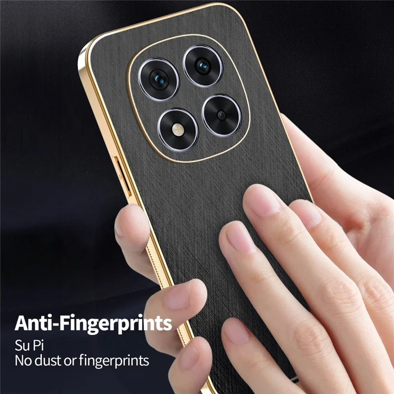 Capa KADEM para Xiaomi Redmi Note 14 Pro 4G com Textura de Seda Eletrolítica em PU + TPU - Preta