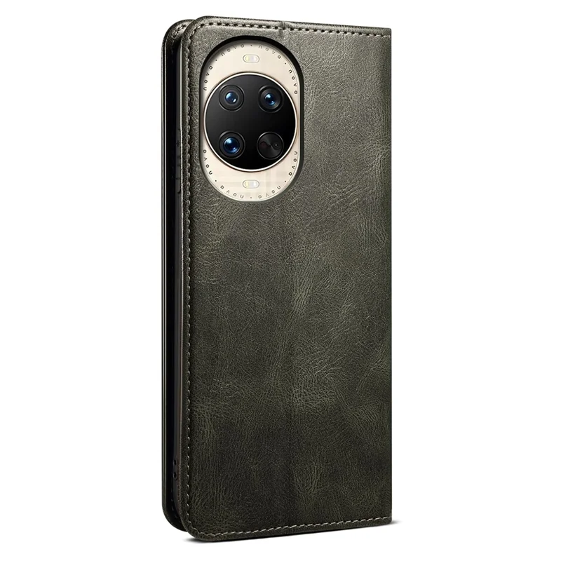 For Huawei nova 14 Ultra 5G Case Crazy Horse Texture Waxy Leather Wallet Stand Phone Cover - Green