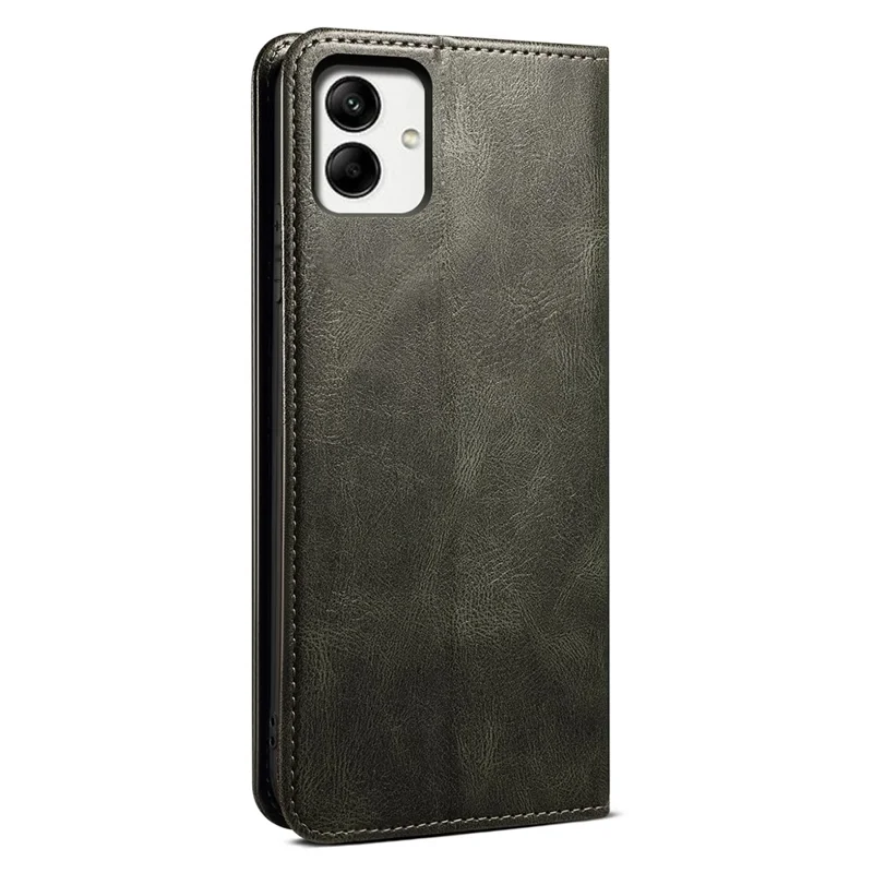 Für Samsung Galaxy A07 Hülle Crazy Horse Textur Wachsartige Lederbrieftasche Ständer Handyhülle - Grün