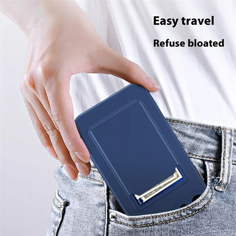 For iPhone 17 Case Flexible TPU Phone Cover with Back Card Slot - Dark Blue