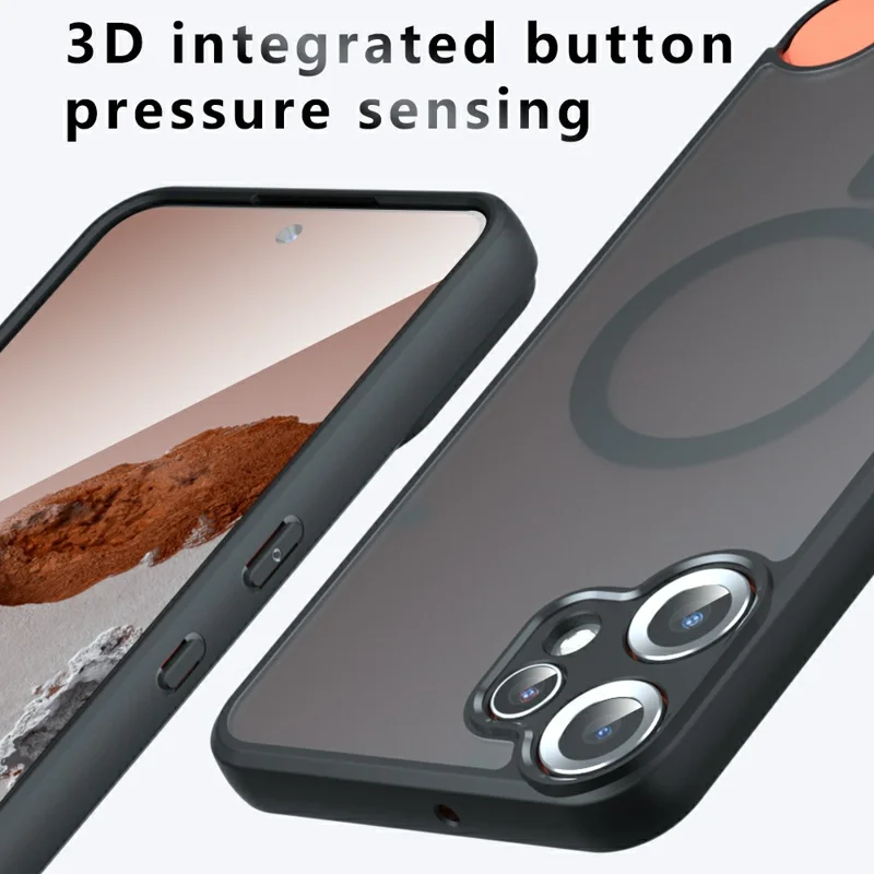 Cover per Nothing CMF Phone 2 Pro Compatibile con MagSafe in TPU+PC Cover Opaca per Smartphone