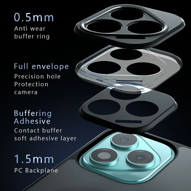 Cover per Honor 400 Lite 5G Compatibile con MagSafe in TPU+PC Cover per Telefono Opaca