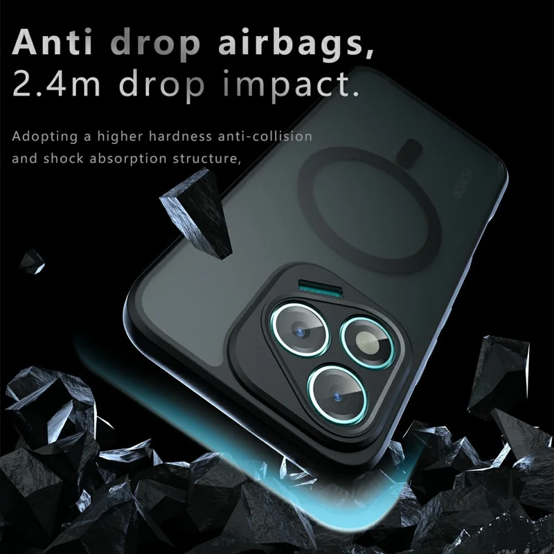 Cover per Honor 400 Lite 5G Compatibile con MagSafe in TPU+PC Cover per Telefono Opaca