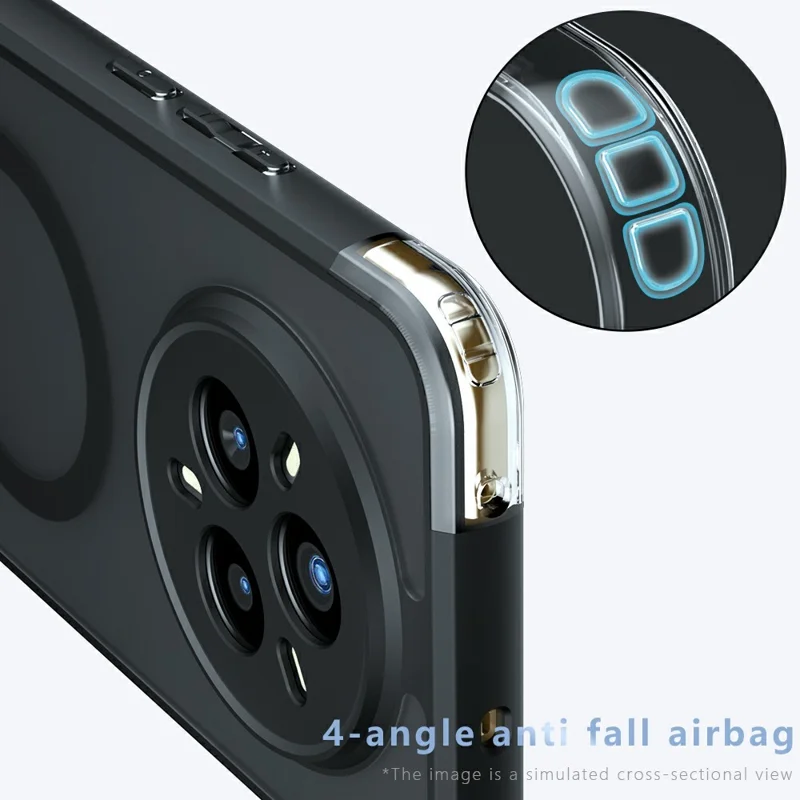 Étui pour Realme 14 Pro 5G Compatible avec MagSafe TPU+PC Coque de Téléphone Mat