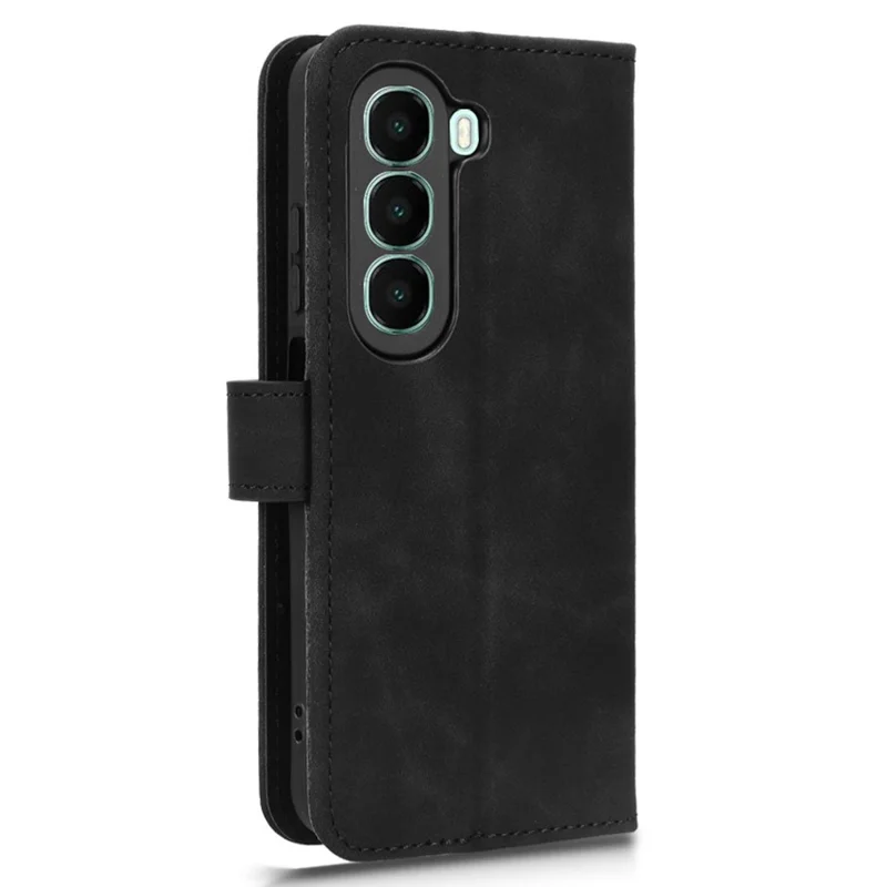 Cover a portafoglio in pelle per itel A95 5G con effetto pelle, antiurto - Nero