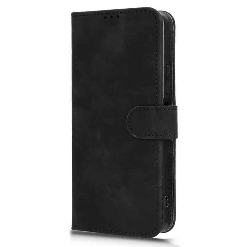 Étui en cuir pour itel City 100 4G avec sensation de cuir, protection antichoc, portefeuille à rabat - Noir