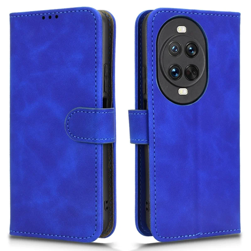 Capa de Couro para Huawei nova 14 5G - Estilo Couro, Antiderrapante, Carteira Flip - Azul