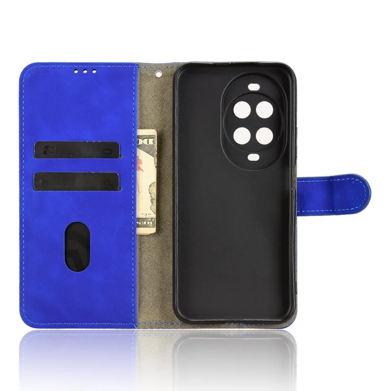 Capa de Couro para Huawei nova 14 5G - Estilo Couro, Antiderrapante, Carteira Flip - Azul