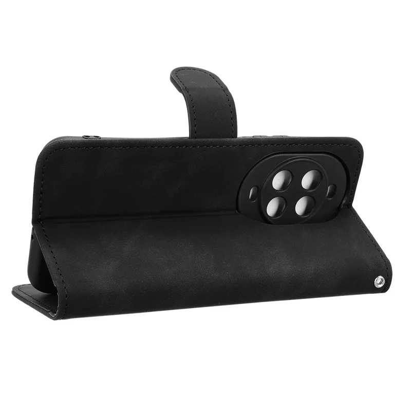 For Huawei nova 14 Pro 5G Leather Case Skin Feel Anti Drop Wallet Flip Phone Cover - Black