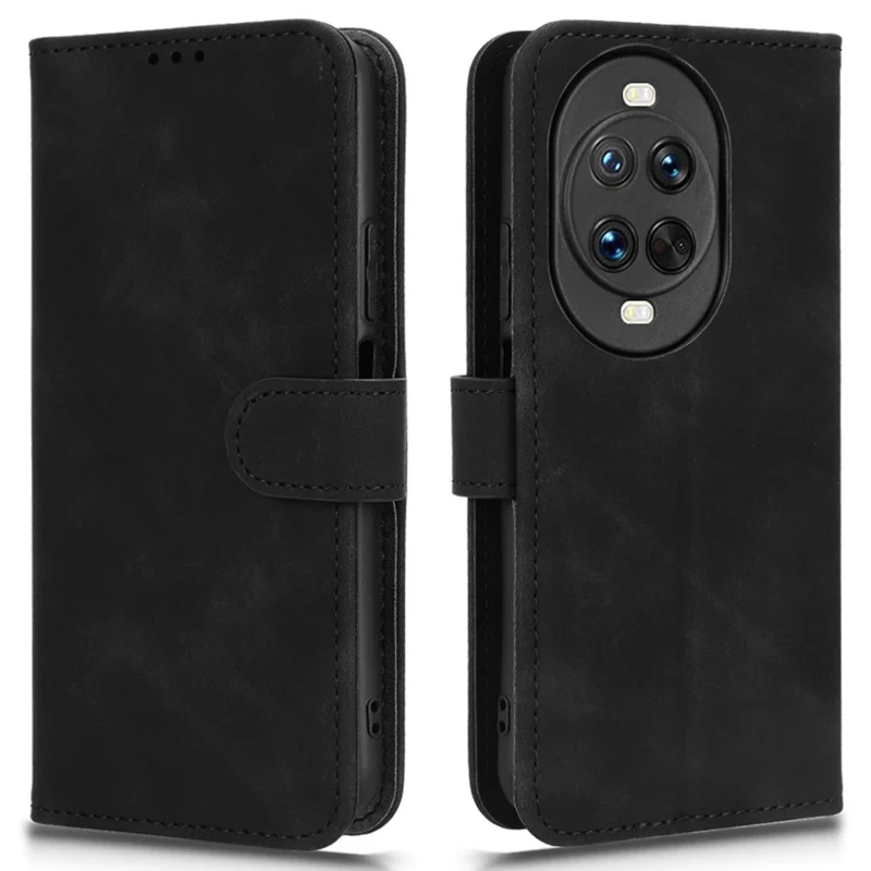 Capa de Couro para Huawei nova 14 Ultra 5G - Estilo Couro, Anti-Queda, Carteira Flip, Capa de Telefone - Preto