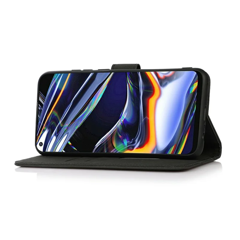 KHAZNEH Pour Samsung Galaxy XCover7 Pro Étui en Cuir PU Portefeuille Support Housse de Téléphone - Noir