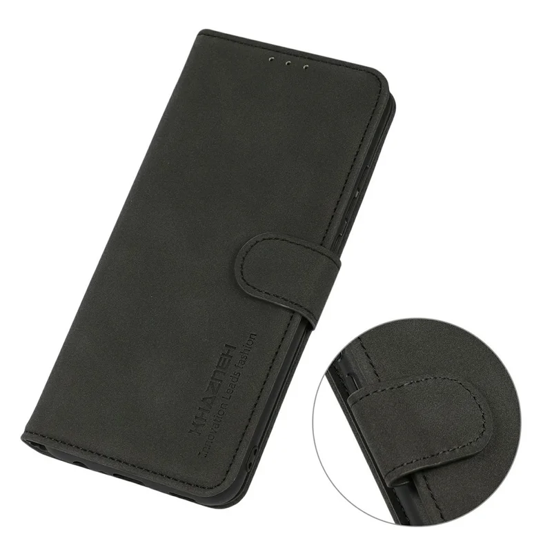 KHAZNEH Pour Samsung Galaxy XCover7 Pro Étui en Cuir PU Portefeuille Support Housse de Téléphone - Noir