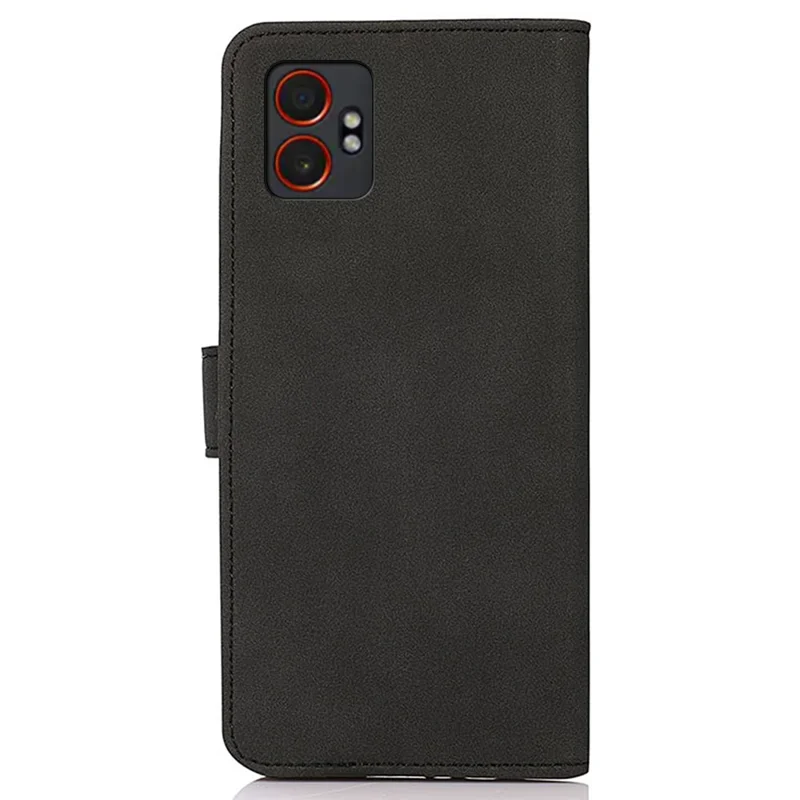 KHAZNEH Pour Samsung Galaxy XCover7 Pro Étui en Cuir PU Portefeuille Support Housse de Téléphone - Noir
