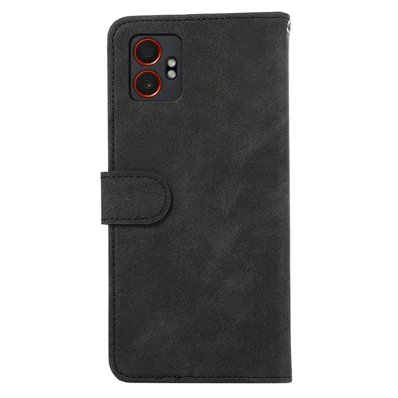 ABEEL para Samsung Galaxy XCover7 Pro Capa de Couro com Divisão de Cores, Flip para Celular, Bloqueio RFID - Preto