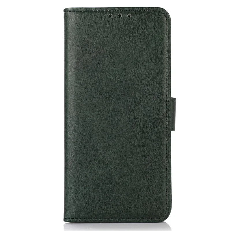 For Samsung Galaxy XCover7 Pro Case Cowhide Texture Leather Wallet Phone Cover with Stand - Green
