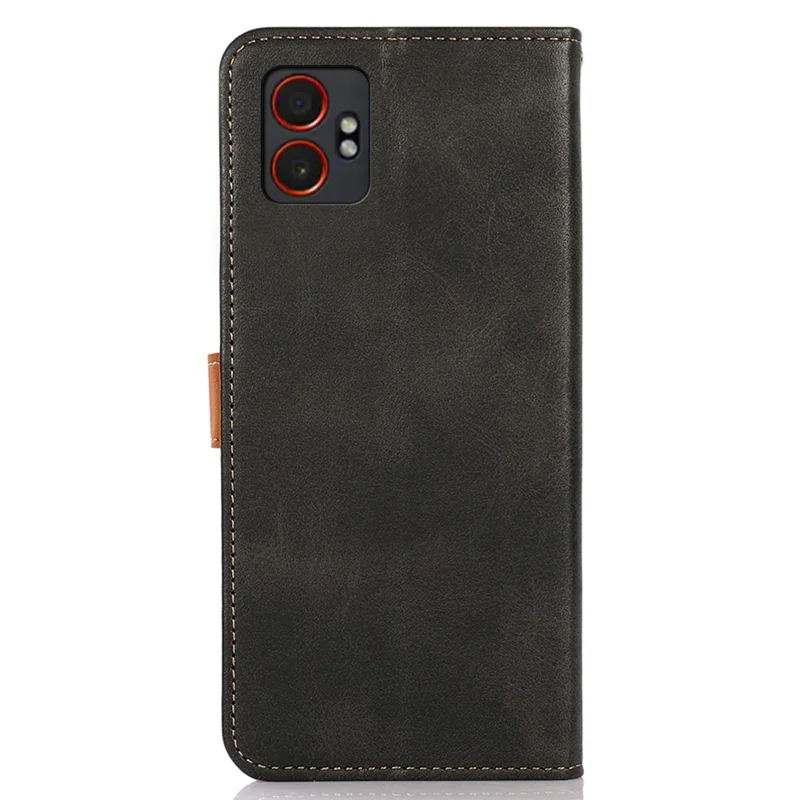KHAZNEH Per Samsung Galaxy XCover7 Pro Custodia Portafoglio per Telefono con Supporto e Cover a Libro in Pelle - Nero