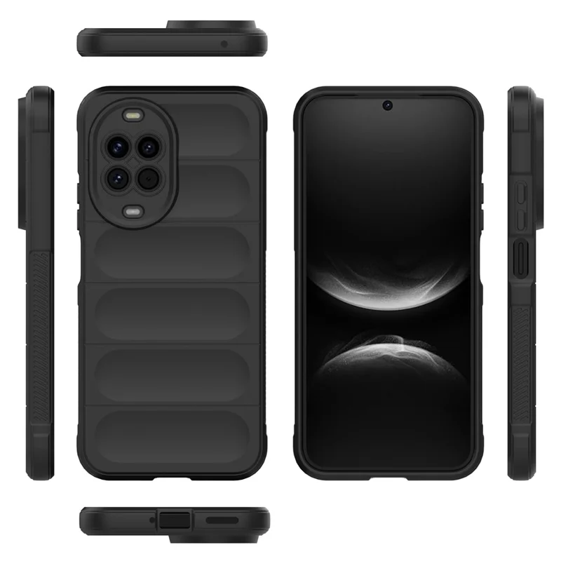 For Huawei nova 14 5G Case Anti-Drop Soft TPU Rugged Phone Back Cover - Black