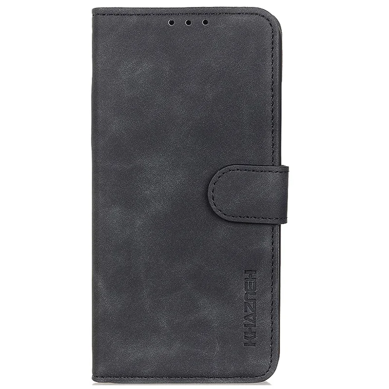 KHAZNEH Pour Coque Samsung Galaxy XCover7 Pro Étui en Cuir PU Texture Rétro - Noir