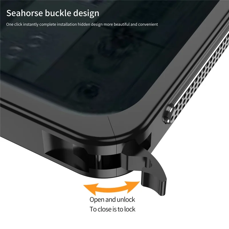 For Nothing Phone (3a) Bumper Cases Metal Frame Heat Dissipation Cover with Lens Protector - Black