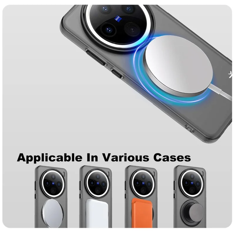 Funda IMAK para vivo X200 5G Compatible con MagSafe Color Caramelo Antideslizante TPU + PET - Negro