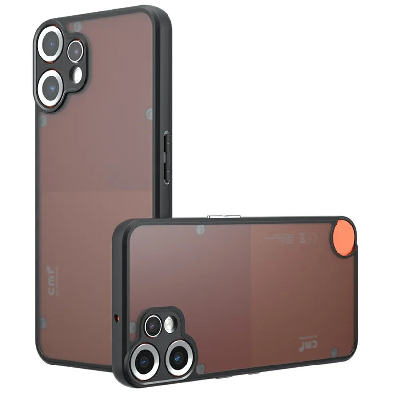 For Nothing CMF Phone 2 Pro Case Skin-Touch TPU + PC Matte Phone Shell, Transparent Black