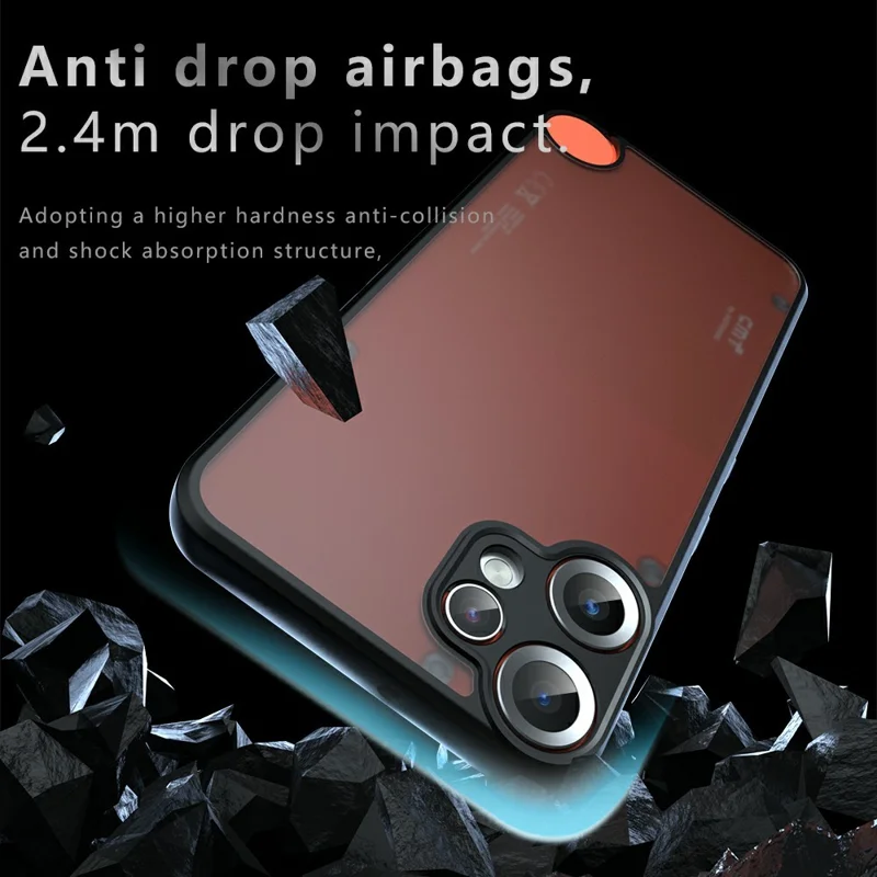 For Nothing CMF Phone 2 Pro Case Skin-Touch TPU + PC Matte Phone Shell, Transparent Black
