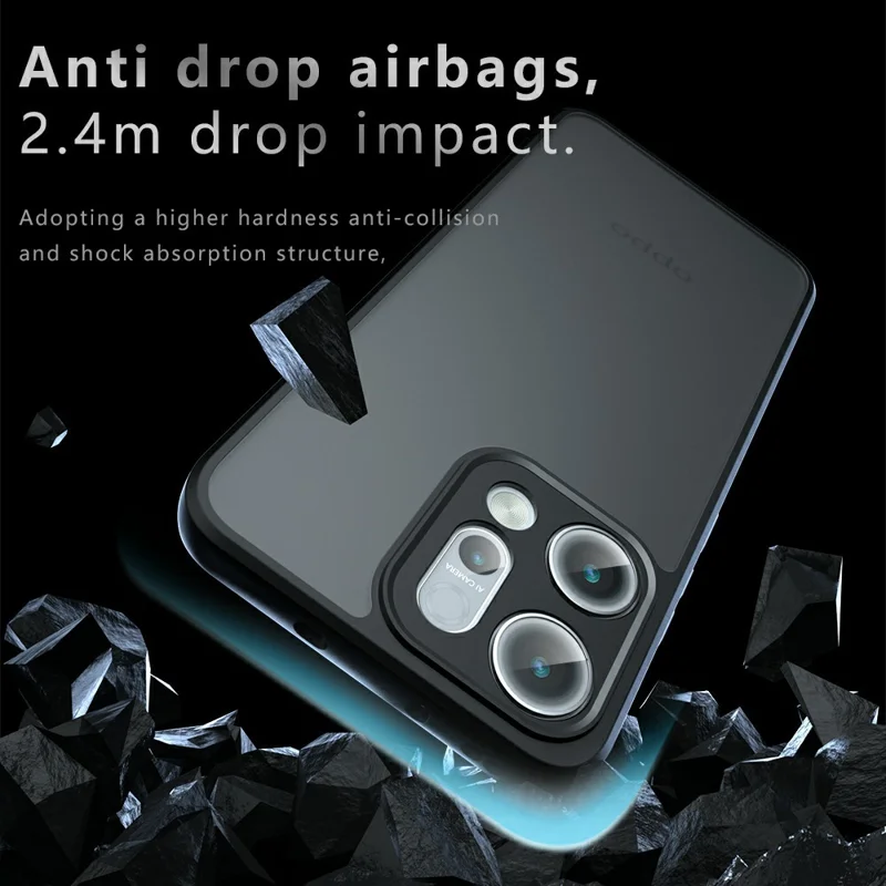 For Realme 14 Pro 5G Case Skin-Touch TPU + PC Matte Phone Back Cover, Transparent Black