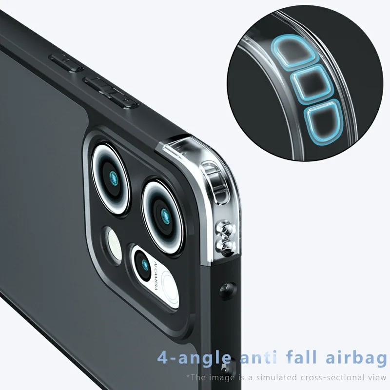 For Realme 14 Pro 5G Case Skin-Touch TPU + PC Matte Phone Back Cover, Transparent Black