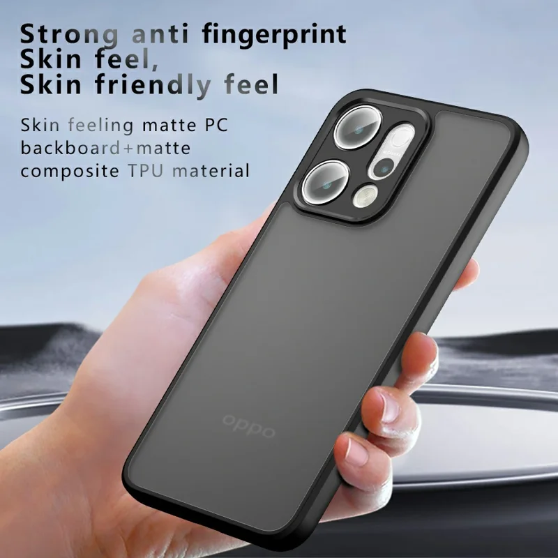 For Realme 14 Pro 5G Case Skin-Touch TPU + PC Matte Phone Back Cover, Transparent Black