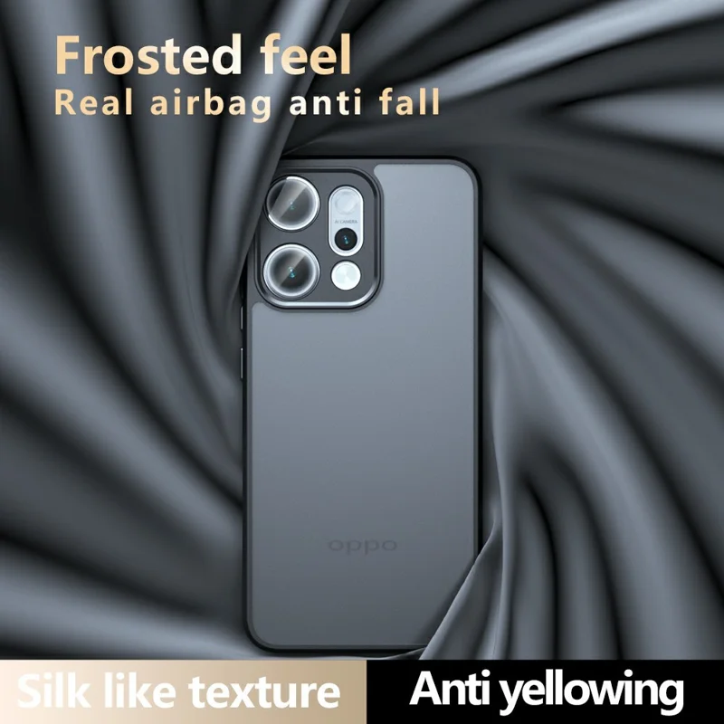 For Realme 14 Pro 5G Case Skin-Touch TPU + PC Matte Phone Back Cover, Transparent Black