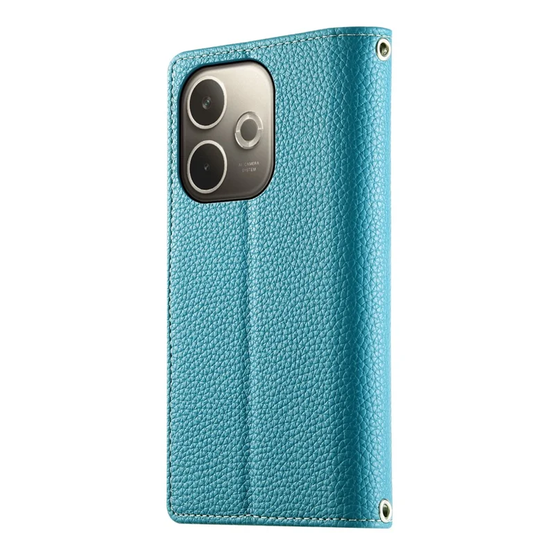 Leather Case For Oppo A5 Pro 5G (Global)  /  4G (Global)  /  A5 Energy 5G (China) Zipper Wallet Color Splicing Flip Phone Cover with Straps - Lake Blue