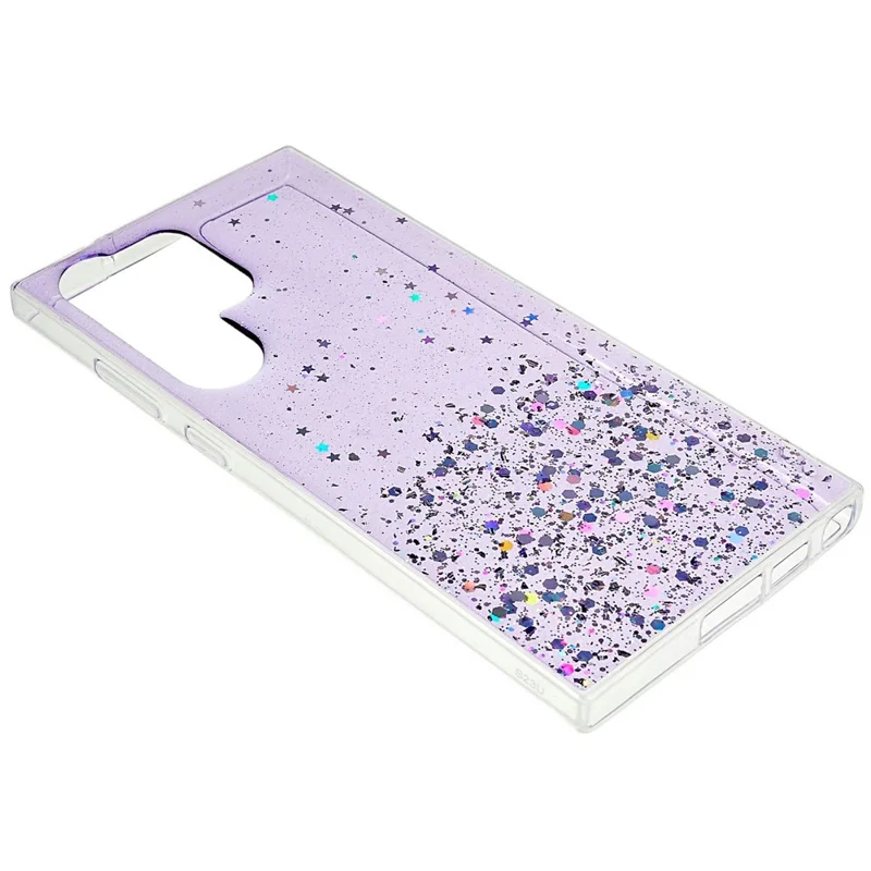 Bulk Purchasing For Samsung Galaxy S25 Ultra Case Starry Sky Sparkle Epoxy Anti-Drop TPU Phone Cover - Purple