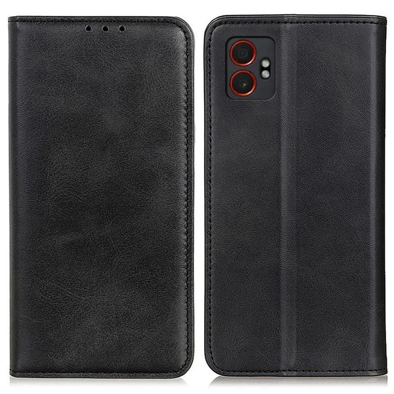 Cover a portafoglio in pelle divisa per Samsung Galaxy XCover7 Pro - Nero