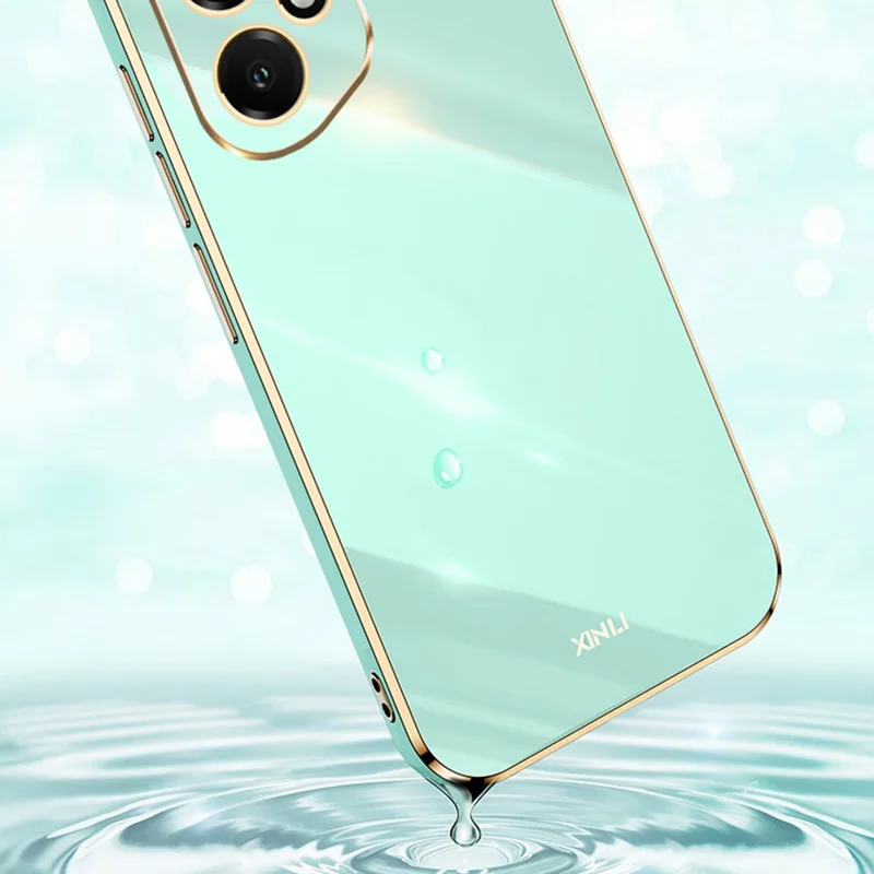 Capa XINLI para Honor 400 5G (Global) em TPU com Moldura Eletroplatinada - Roxa