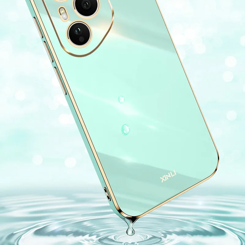 Чехол XINLI для Honor 400 Pro 5G (глобальная версия) - TPU-накладка с электрофоретической окантовкой, фиолетовый