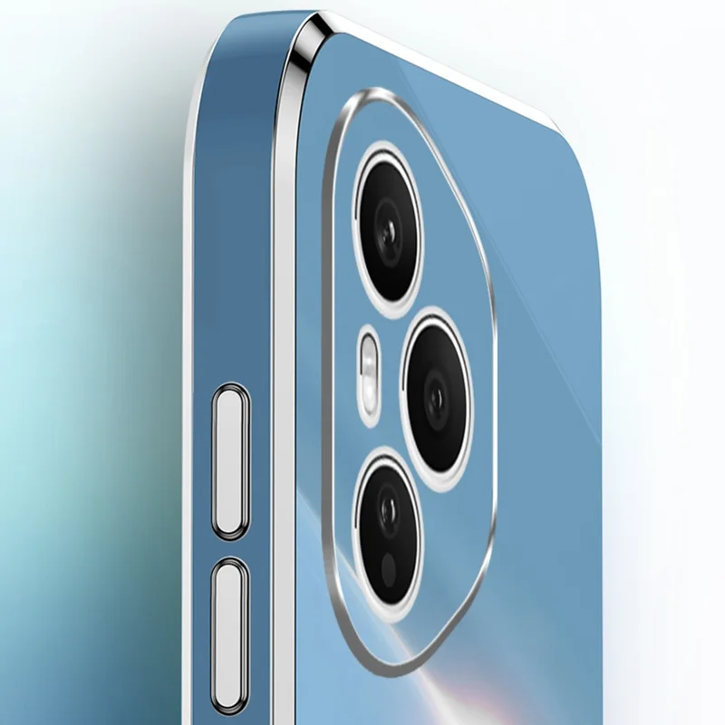 XINLI für Honor 400 Pro 5G (Global) Hülle mit Ringhalterung Elektrolytisch beschichtete TPU Handyhülle - Cyan